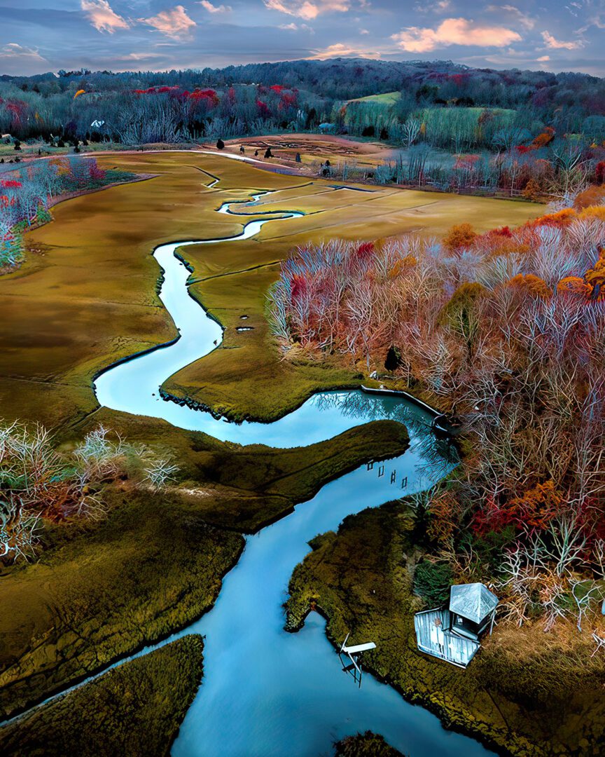 A landscape view of a river